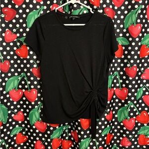 INC International Concepts Black Tie Detail Top